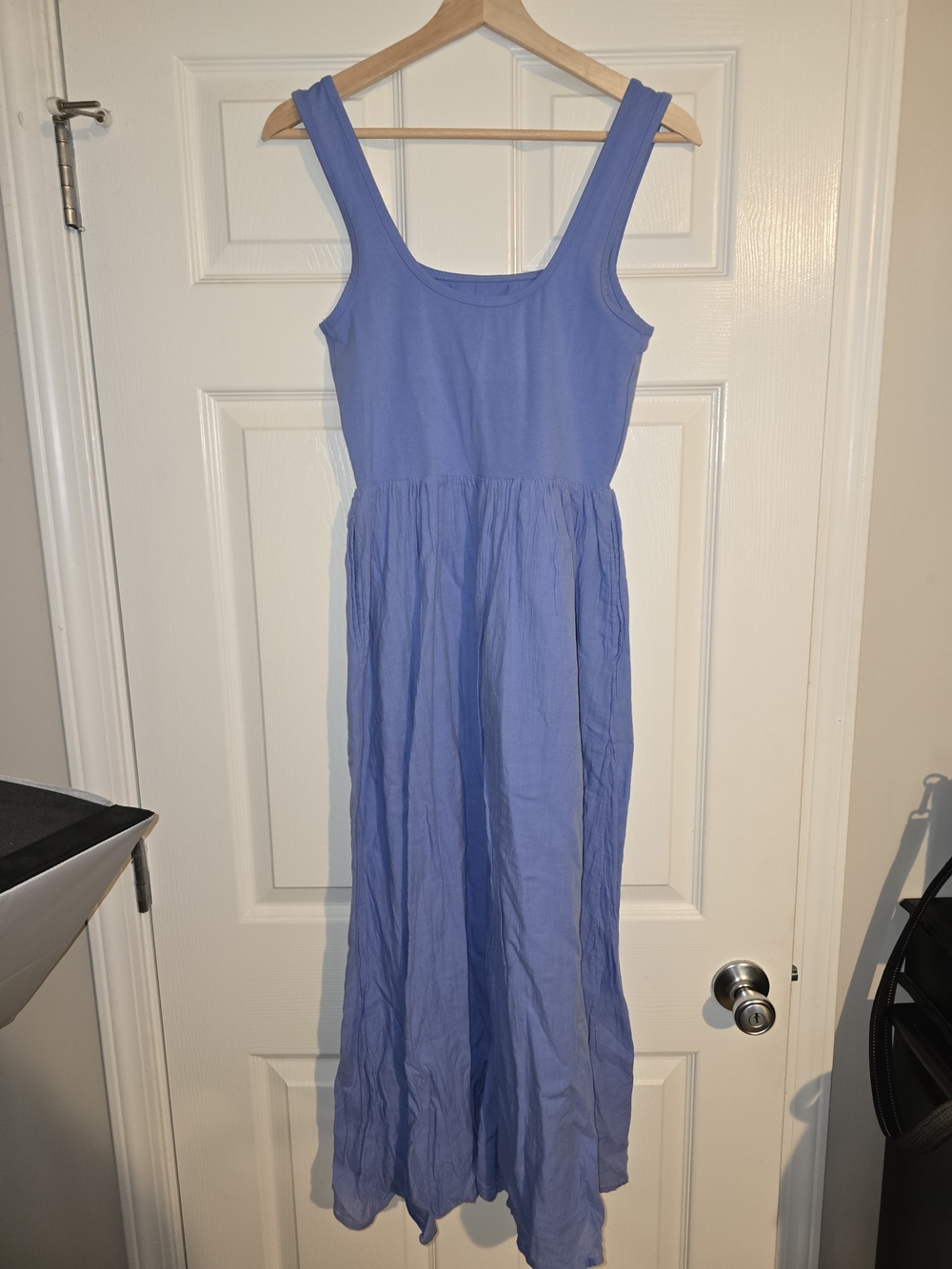 aerie Light Blue Sleeveless Midi Dress with Side Bows Size Small - Picture 5 of 7